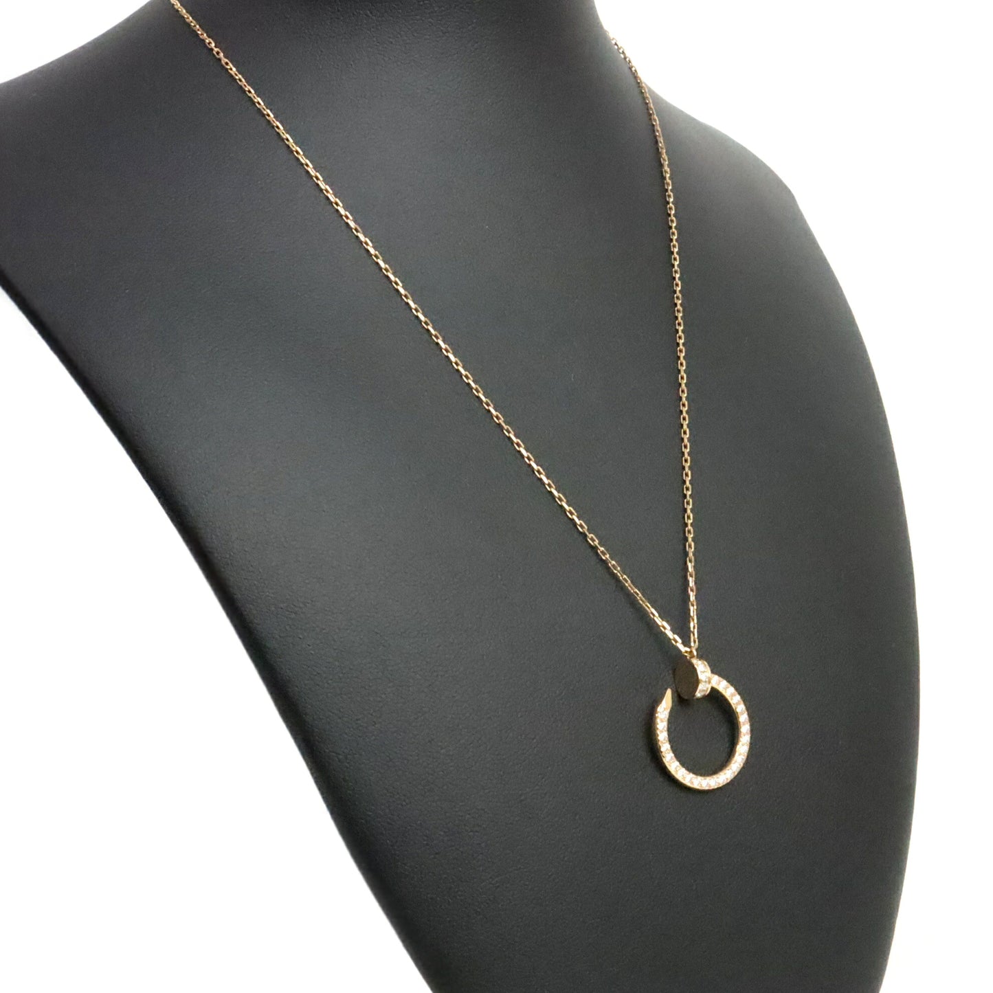 Cartier Juste Pavé Diamond Necklace Pink Gold Size ONE SIZE