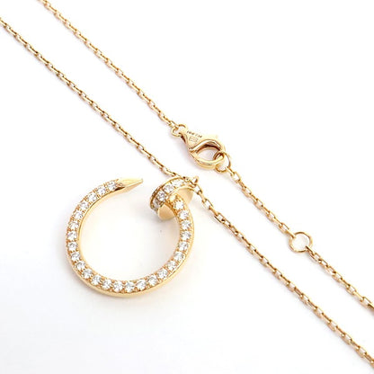 Cartier Juste Pavé Diamond Necklace Pink Gold Size ONE SIZE