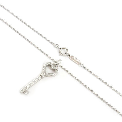 Tiffany&Co. Heart Key Necklace Platinum Size ONE SIZE