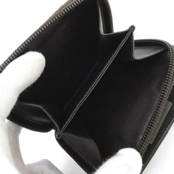 PRADA Nylon Compact Wallet Brown Size ONE SIZE