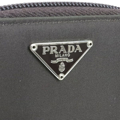 PRADA Nylon Compact Wallet Brown Size ONE SIZE