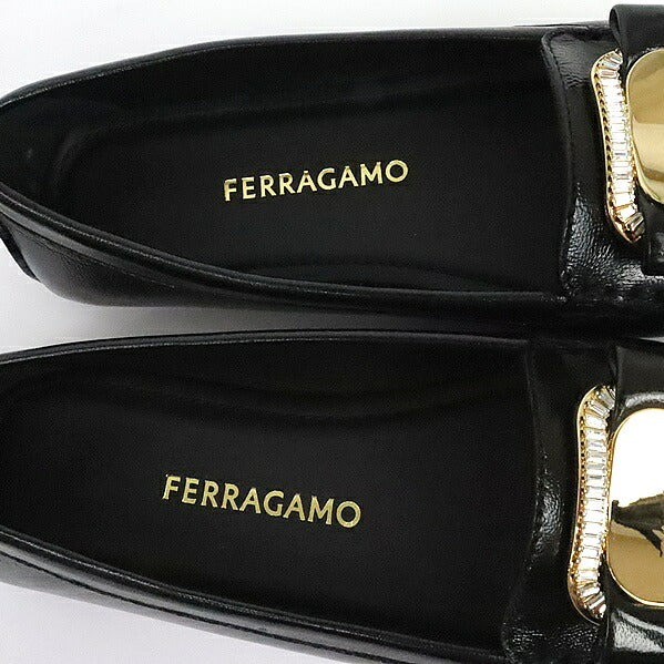 Salvatore Ferragamo Plate Loafers Black
