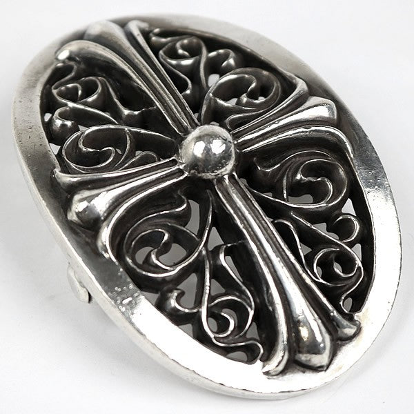 CHROME HEARTS 1.5 Classic Oval Cross Silver Buckle