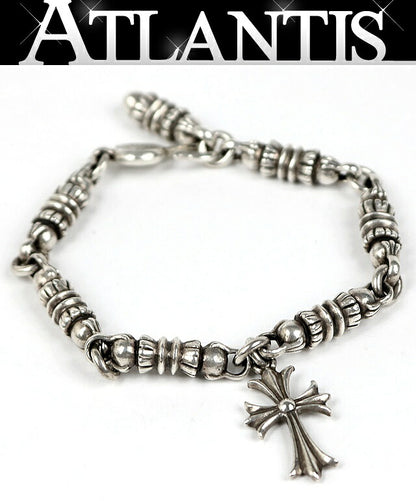 CHROME HEARTS Barrel Tiny CH Silver Bracelet Size ONE SIZE