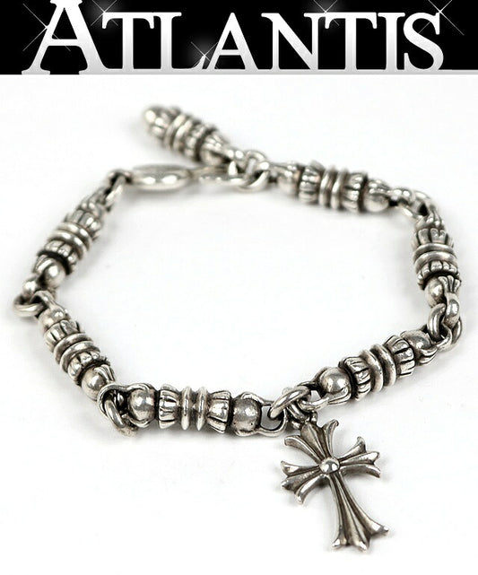 CHROME HEARTS Barrel Tiny CH Silver Bracelet Size ONE SIZE