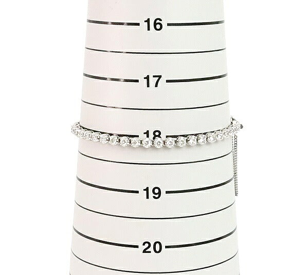 NON-BRAND Pt900 Diamond Tennis Bracelet Size ONE SIZE