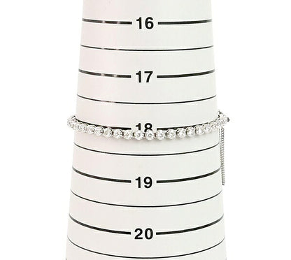 NON-BRAND Pt900 Diamond Tennis Bracelet Size ONE SIZE
