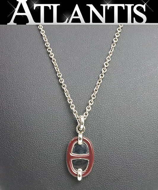 HERMES Mini Maillon PM Lacquer Necklace Multi Size ONE SIZE
