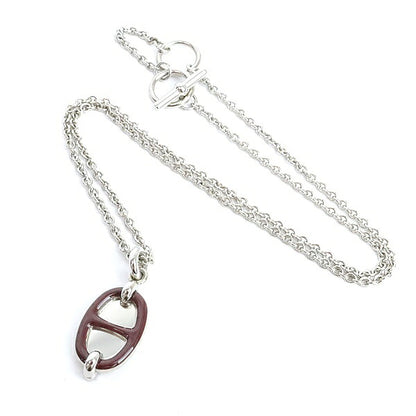 HERMES Mini Maillon PM Lacquer Necklace Multi Size ONE SIZE