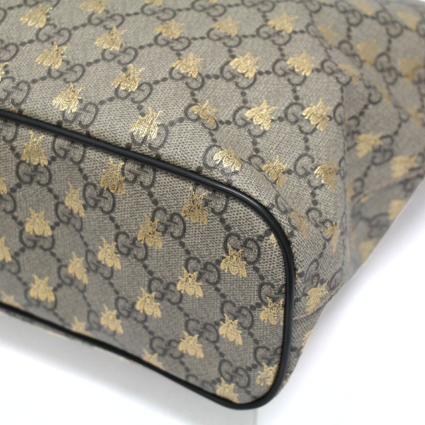 GUCCI GG Supreme Bee 2-Way Bag PVC Leather Size ONE SIZE