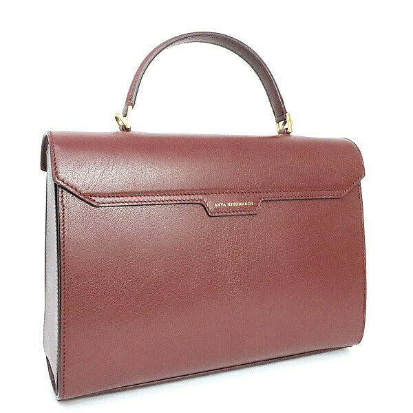 ANYA HINDMARCH Motimer Calfskin Bag Bordeaux Size ONE SIZE