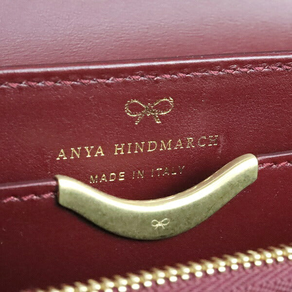 ANYA HINDMARCH Motimer Calfskin Bag Bordeaux Size ONE SIZE