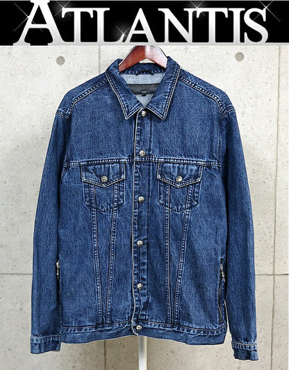 CHROME HEARTS MOTO BREATH Denim Jacket Blue SV925 Size XL