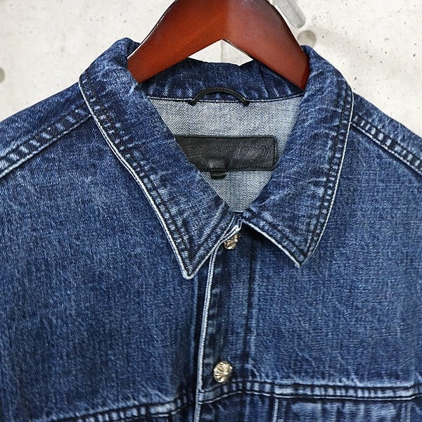 CHROME HEARTS MOTO BREATH Denim Jacket Blue SV925 Size XL