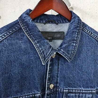 CHROME HEARTS MOTO BREATH Denim Jacket Blue SV925 Size XL