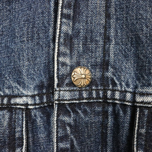 CHROME HEARTS MOTO BREATH Denim Jacket Blue SV925 Size XL