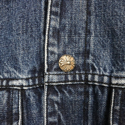 CHROME HEARTS MOTO BREATH Denim Jacket Blue SV925 Size XL