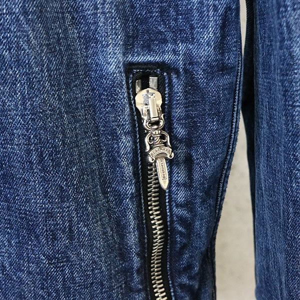 CHROME HEARTS MOTO BREATH Denim Jacket Blue SV925 Size XL