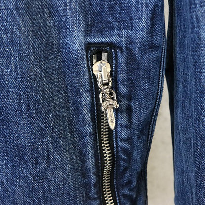 CHROME HEARTS MOTO BREATH Denim Jacket Blue SV925 Size XL