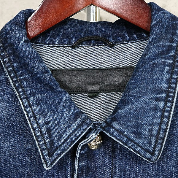 CHROME HEARTS MOTO BREATH Denim Jacket Blue SV925 Size XL