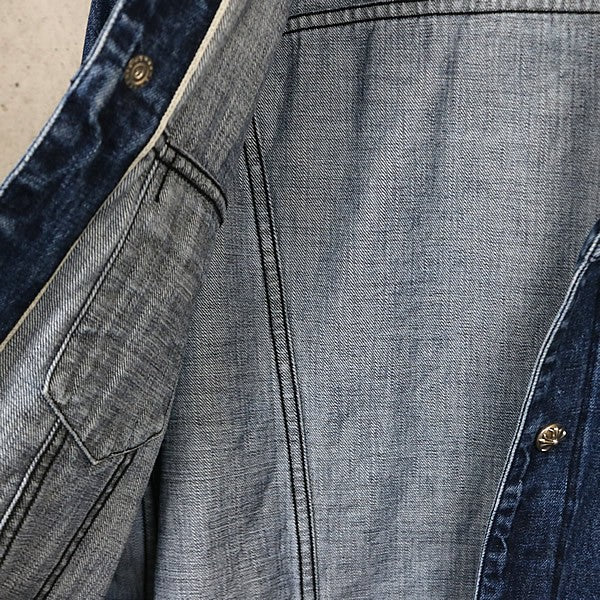 CHROME HEARTS MOTO BREATH Denim Jacket Blue SV925 Size XL