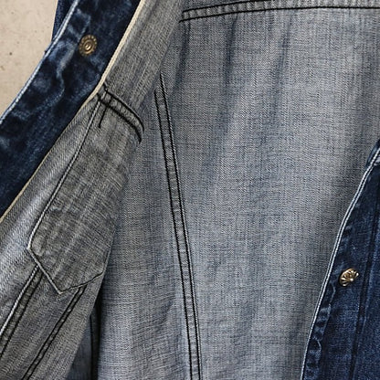 CHROME HEARTS MOTO BREATH Denim Jacket Blue SV925 Size XL