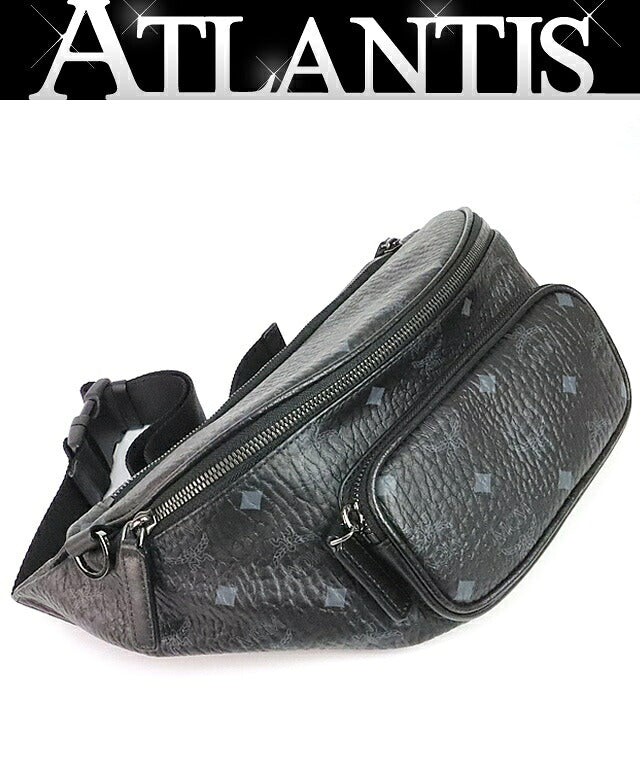 MCM Leather Body Bag Black Size ONE SIZE