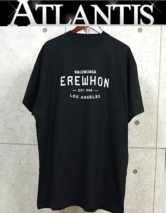 BALENCIAGA EREWHON Collab Short Sleeve T-Shirt Black Size 4