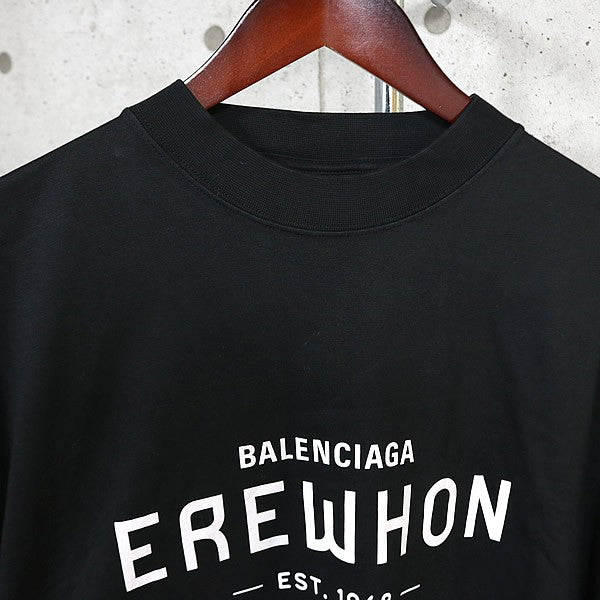 BALENCIAGA EREWHON Collab Short Sleeve T-Shirt Black Size 4