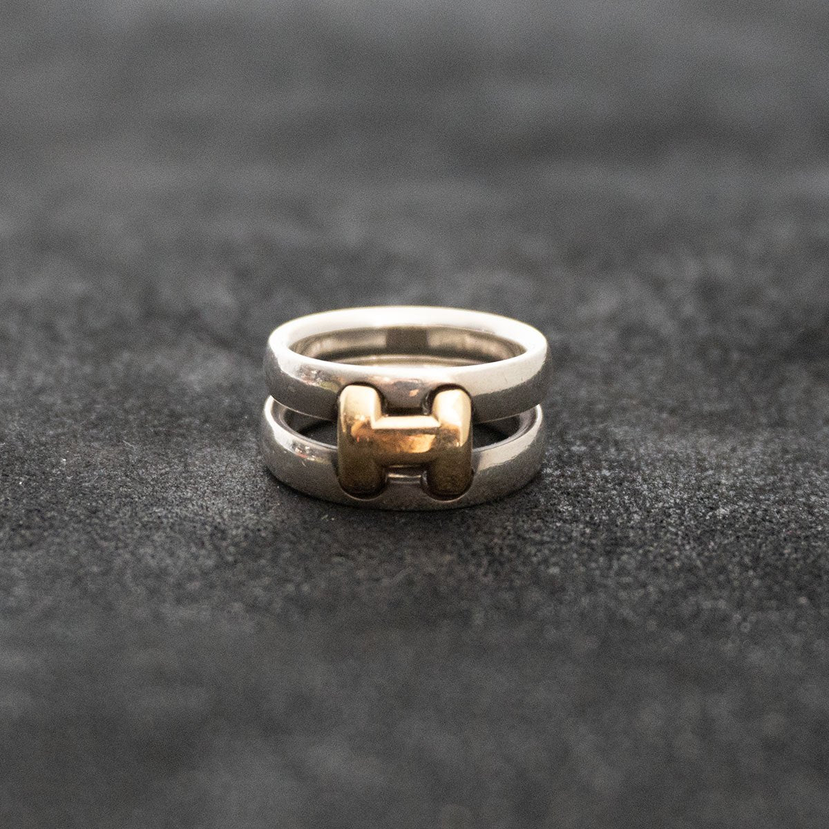 Hermes Olympe Two-Tone Ring Size 51