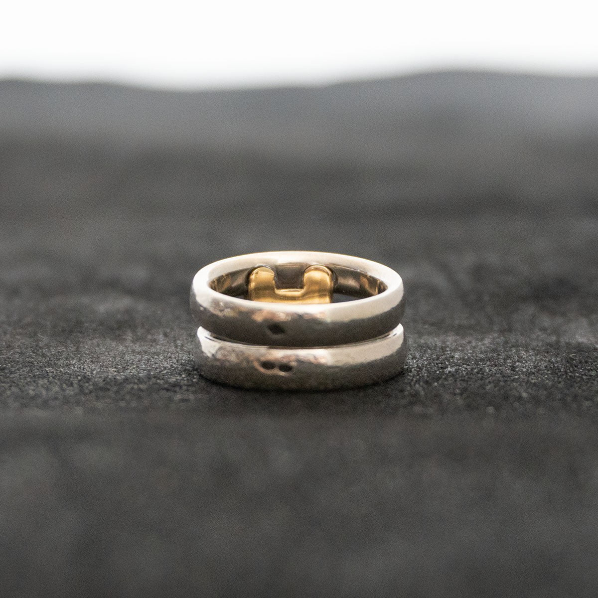 Hermes Olympe Two-Tone Ring Size 51