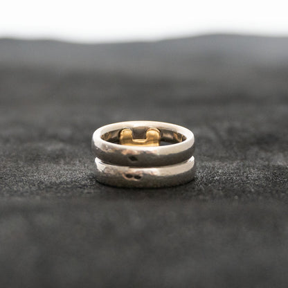 Hermes Olympe Two-Tone Ring Size 51