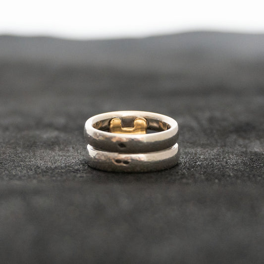 Hermes Olympe Two-Tone Ring Size 51