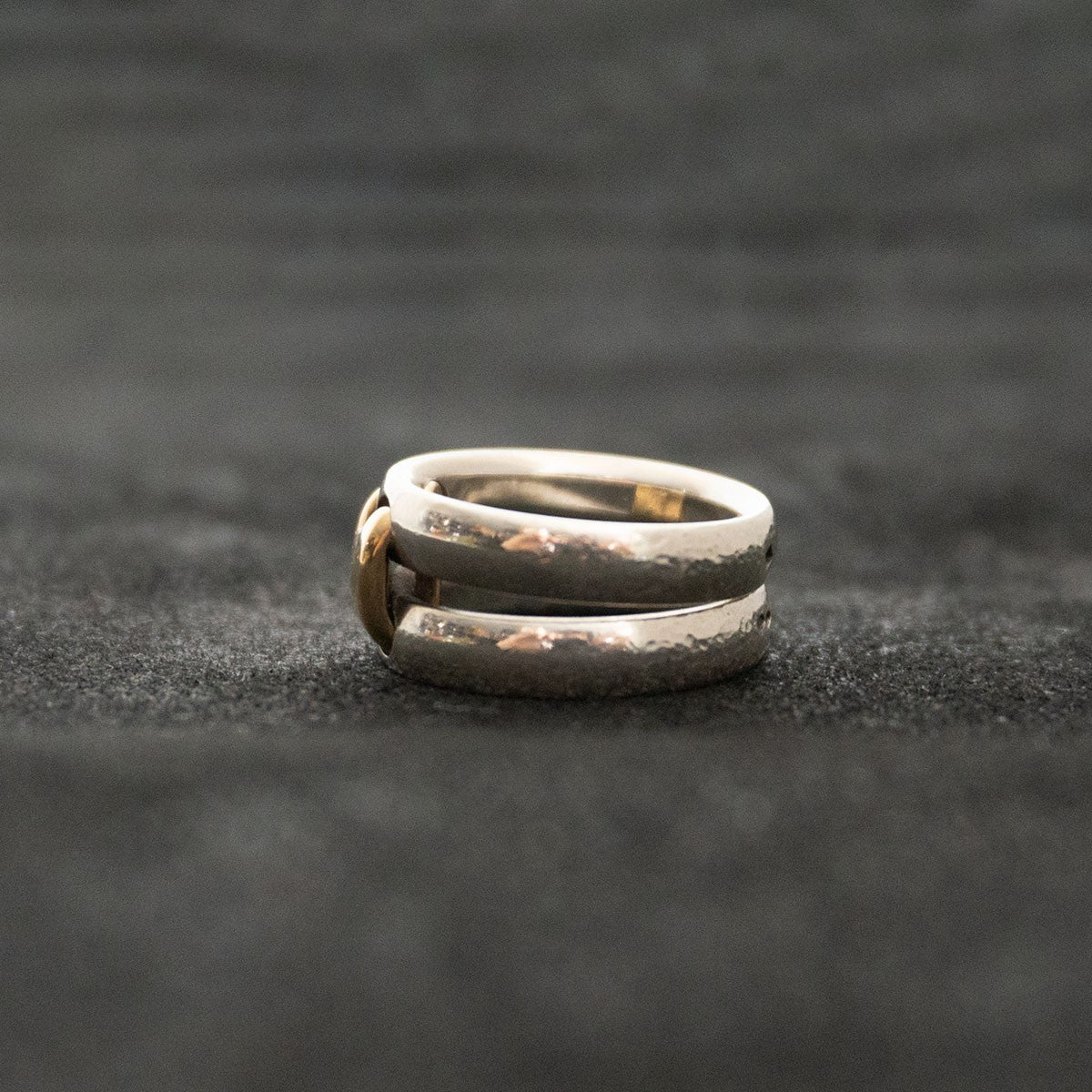 Hermes Olympe Two-Tone Ring Size 51
