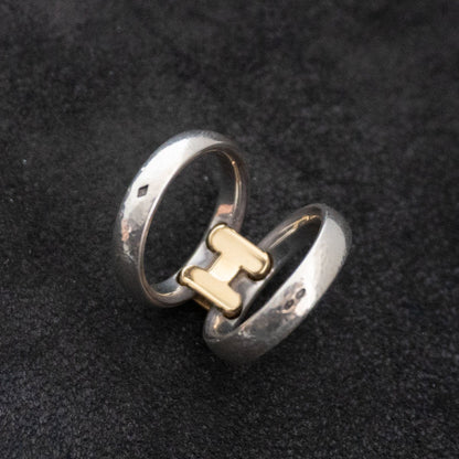 Hermes Olympe Two-Tone Ring Size 51