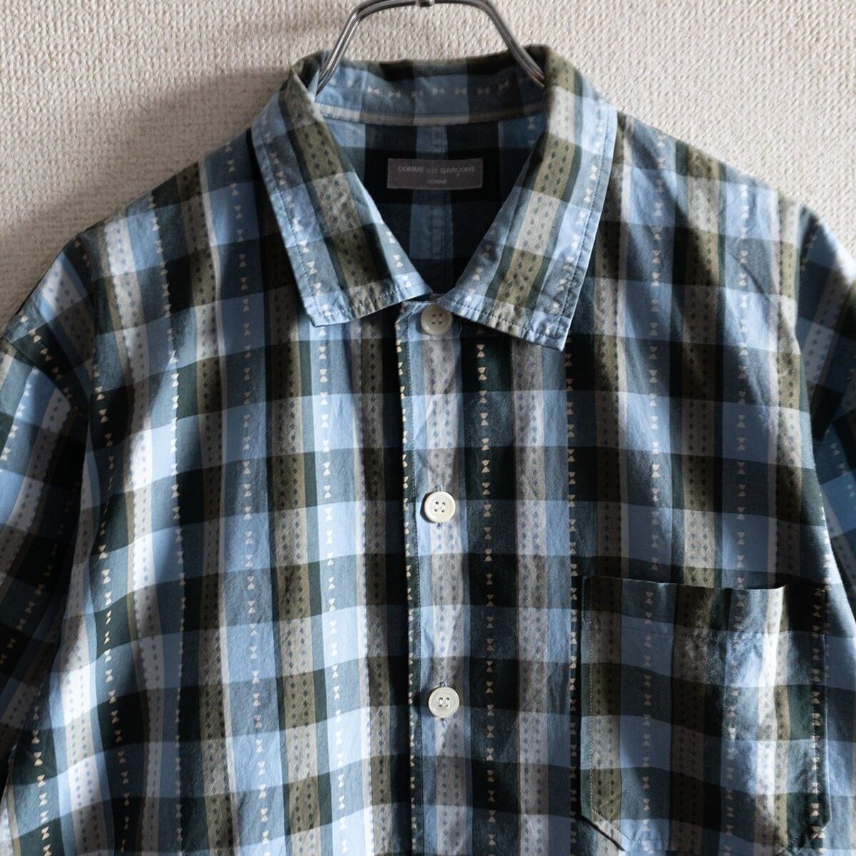 Comme des Garcons 01 Y2K short-sleeve plaid shirt Size L
