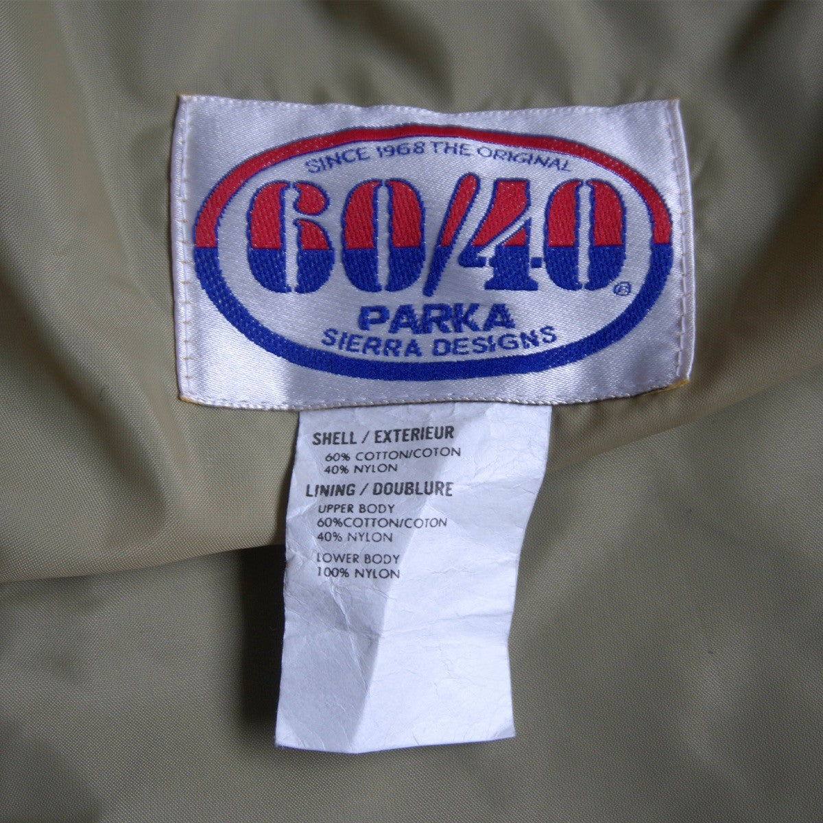 Sierra Designs USA-made 60/40 Mountain Parka Jacket Blue Size XL