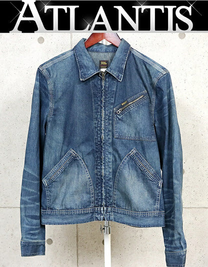 RALPH LARUREN RRL 271-J Denim Trucker Jacket Blue Size S