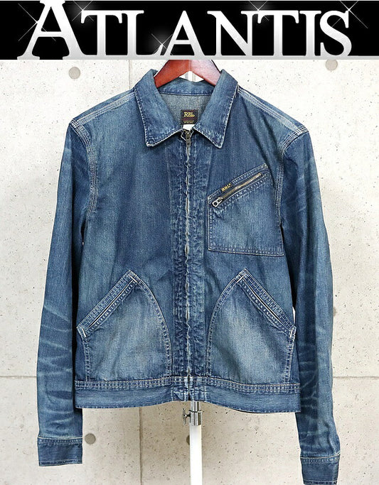 RALPH LARUREN RRL 271-J Denim Trucker Jacket Blue Size S
