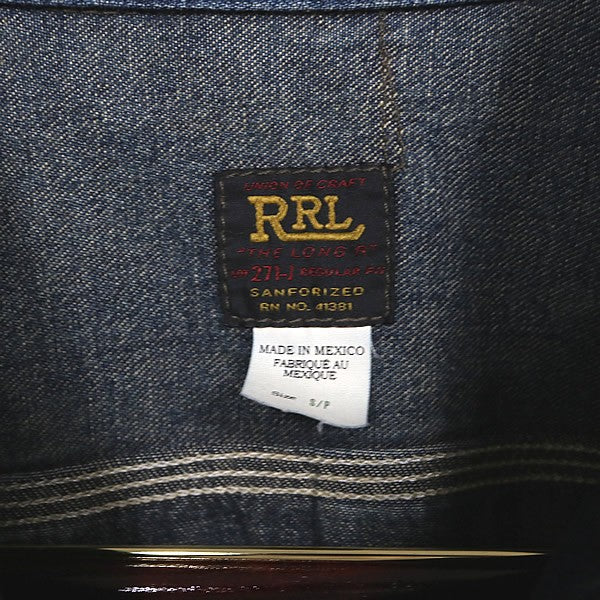 RALPH LARUREN RRL 271-J Denim Trucker Jacket Blue Size S