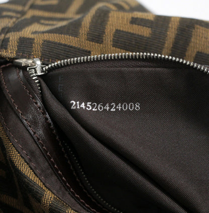 FENDI Zucca Mamma Baguette Canvas Bag Brown Size ONE SIZE