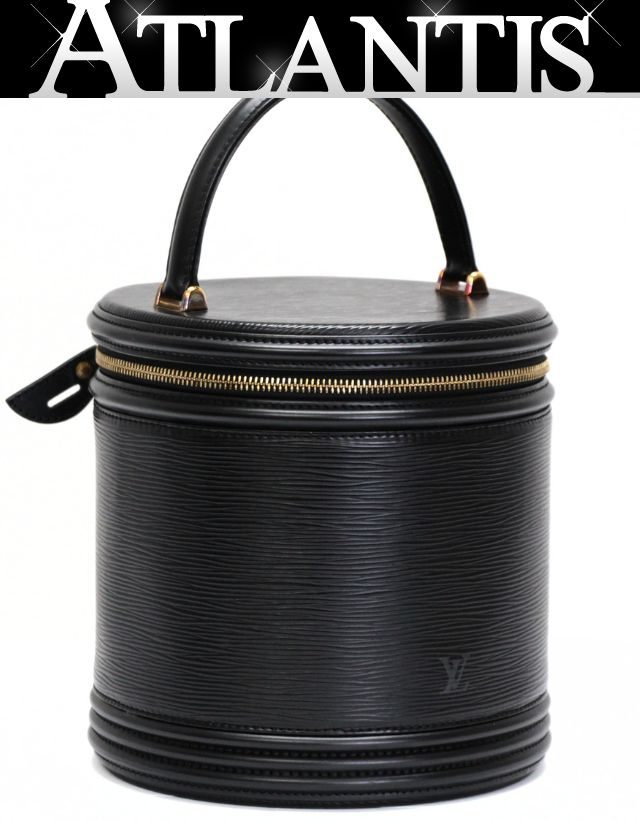 LOUIS VUITTON Cannes Epi Leather Handbag Black Size ONE SIZE