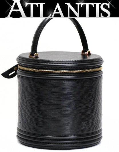 LOUIS VUITTON Cannes Epi Leather Handbag Black Size ONE SIZE