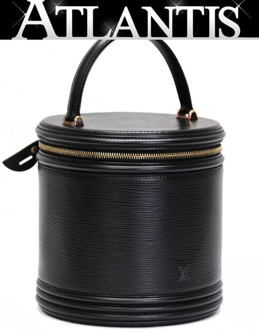 LOUIS VUITTON Cannes Epi Leather Handbag Black Size ONE SIZE