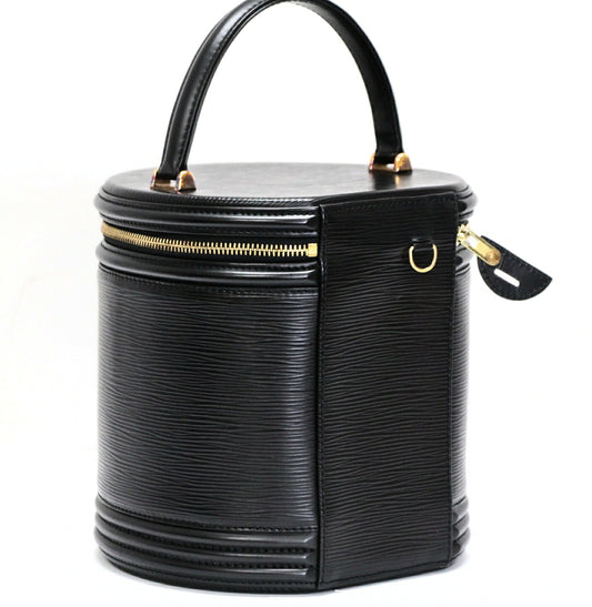 LOUIS VUITTON Cannes Epi Leather Handbag Black Size ONE SIZE