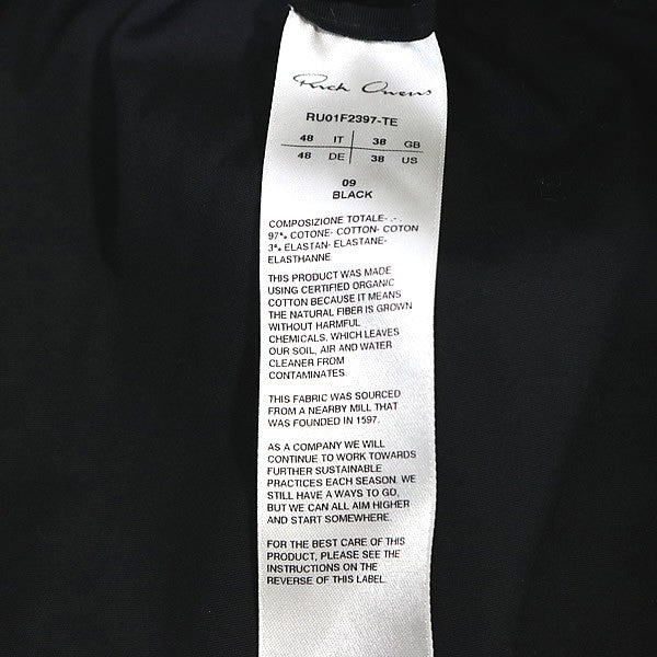 RICK OWENS CONCORDIA Boxer Shorts Black Size 48