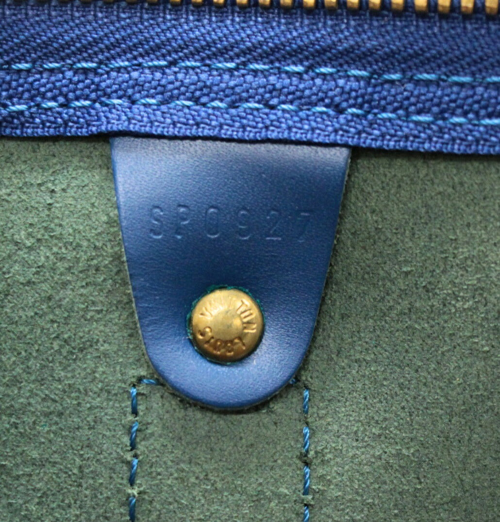 LOUIS VUITTON Epi Keepall 50 Toledo Blue Boston Bag Size ONE SIZE