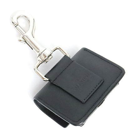 VALENTINO Leather AirPods Case Black White Logo