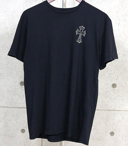 CHROME HEARTS Small Cross Logo T-Shirt Black Size M