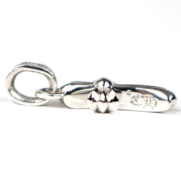 CHROME HEARTS Baby Fat Cross Pave White Gold Size ONE SIZE